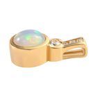 Natürlicher, äthiopischer Welo Opal Ring, Anhänger und Ohrringe, 925 Silber vergoldet ca. 2,13 ct image number 6