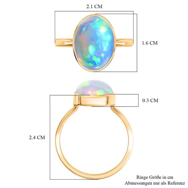 AAA Nat&uuml;rlicher, &auml;thiopischer Welo Opal Ring in 585 Gold - 3,70 ct. image number 7