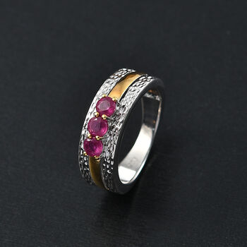 Zweifarbiger afrikanischer Rubin Ring - 0,82 ct.