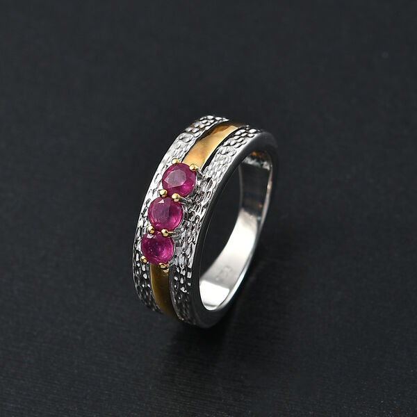 Zweifarbiger afrikanischer Rubin Ring - 0,82 ct. image number 1