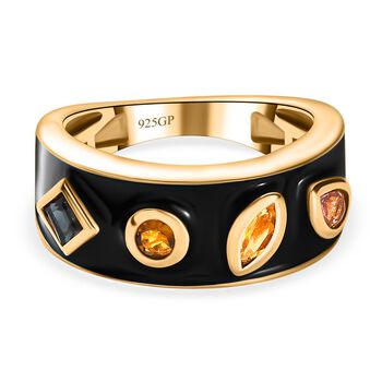 GP Royal Kollektion - mehrfarbige Turmalin Ring, 925 Silber Gelbgold Vermeil (Gr&ouml;&szlig;e 21.00) ca. 0.59 ct