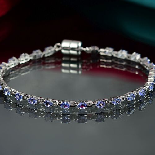 D Joy Tansanit Armband ca. 19 cm 925 Silber rhodiniert (10-15 Werktage Lieferzeit) ca. 4.28 ct image number 1