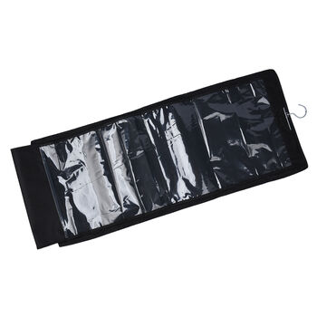 3er-Set h&auml;ngende Aufbewahrungstasche, PVC, Gr&ouml;&szlig;e 33x80 cm, Schwarz