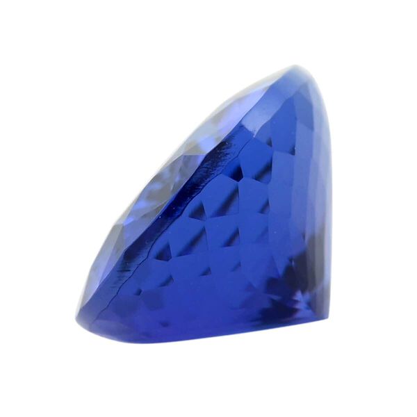 AAAA Tansanit ungefasster Edelstein, Oval- und Facettenschliff - 24,92 ct. image number 6