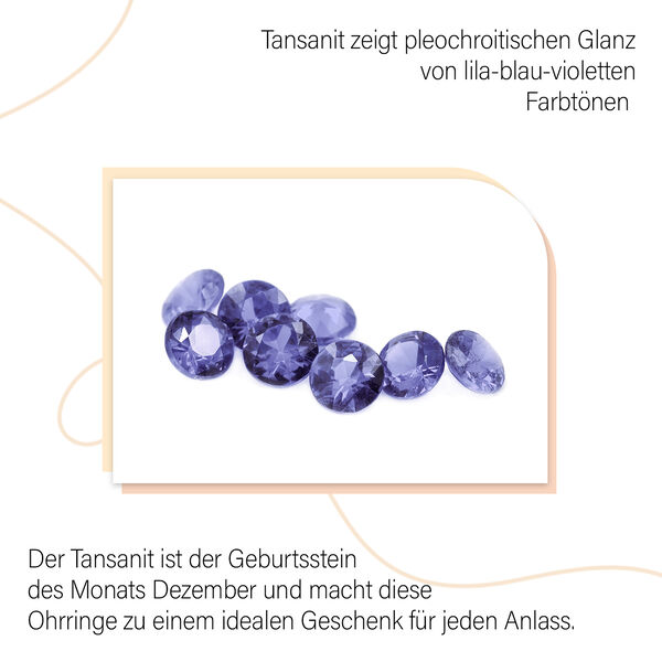 Floral Drop Tansanit Ohrringe - 1,02 ct. image number 9