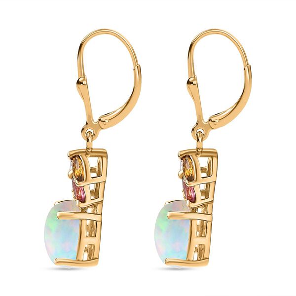AA natürliche, äthiopische Welo Opal, Zirkon und Multi-Turmalin-Ohrringe - 3,12 ct. image number 5