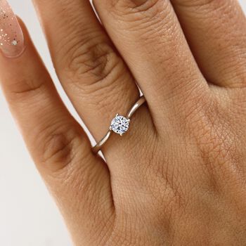 LUXURIANT SI-GH Labor Diamant Ring, 925 Silber rhodiniert - 0,33 ct.