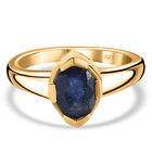 Masoala Saphir (Fissure gefüllt) Ring 925 Silber vergoldet (Größe 16.00) ca. 1,90 ct