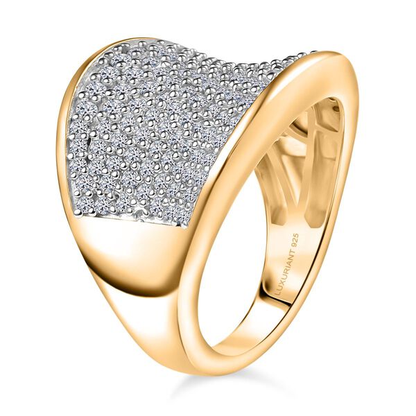 LUXURIANT DIAMANT - Lab Grown Diamant SI-GH Ring 925 Silber 750 Gelbgold Vermeil (Größe 18.00) ca. 1,52 ct image number 4
