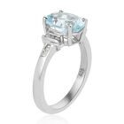 Espirito Santo Aquamarin und Diamant Ring 925 Silber platiniert  ca. 1,77 ct image number 4