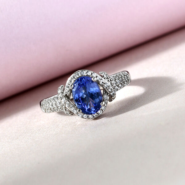 Tansanit und Zirkona Ring - 1.80 ct. image number 2