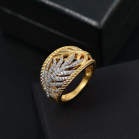 J Francis gefertigt mit SWAROVSKI- Zweifarbiger Swarovski Zirkonia-Ring