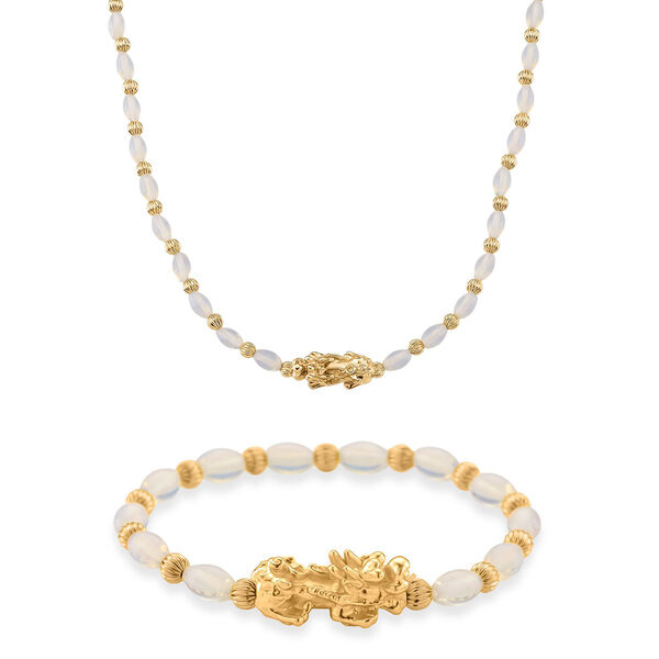 Opalite Pixiu Halskette und Armband image number 0