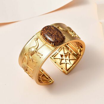 Skript Stein Armreif mit Kamelmotiven, 19 cm - 32,63 ct.