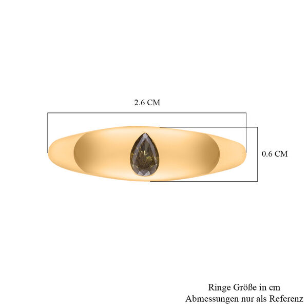 LUXORO natürlicher olivgrüner Diamant I1-I2 Ring image number 5