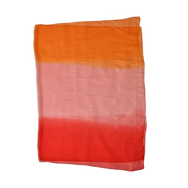 LA MAREY Ombre Chiffon Schal aus Seide, rot orange image number 8