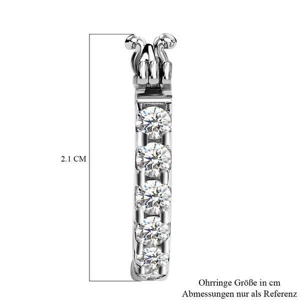 Moissanit Ohrringe, 925 Silber platiniert ca. 1.16 ct image number 4