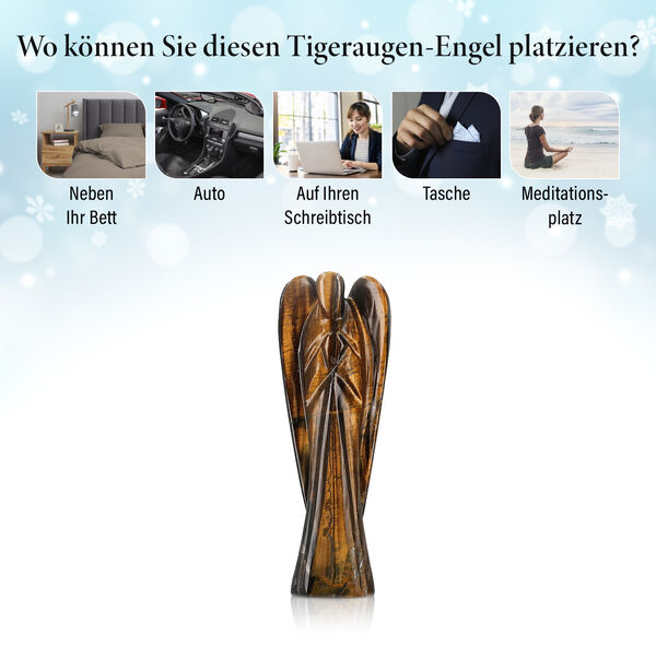 2er Set - Schutzengel Handschmeichler und Armband aus Tigerauge image number 3