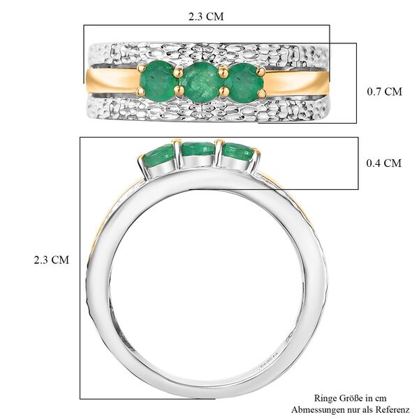 Zweifarbiger Kagem sambischer Smaragd Ring - 0,54 ct. image number 7