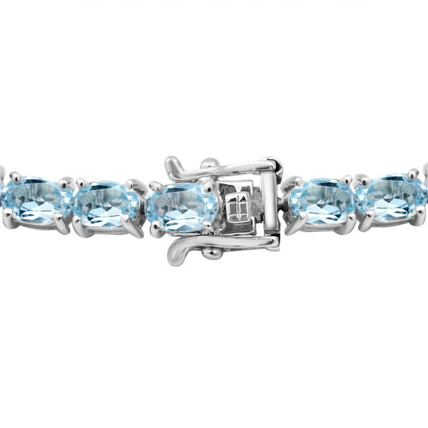 Himmelblaues Topas-Armband, ca. 20 cm, 925 Silber platiniert ca. 16,96 ct image number 2