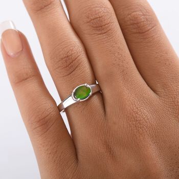 D'Joy Ammolit Ring, 925 Silber platiniert - 0,87 ct.