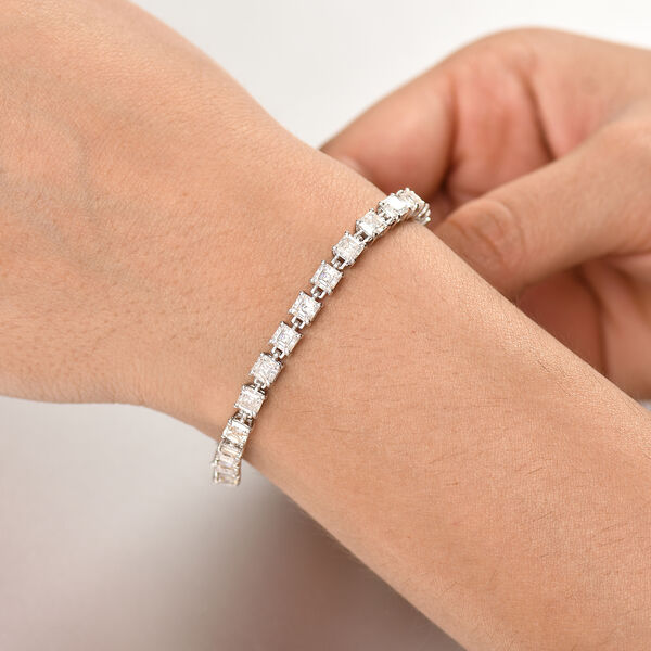 Moissanit 20cm  Armband, 925 Silber rhodiniert - 11,17 ct. image number 3