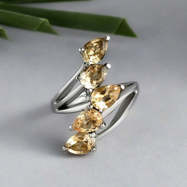 Citrin-Ring, (Größe 16.00) Edelstahl, ca. 3,06 ct image number 2