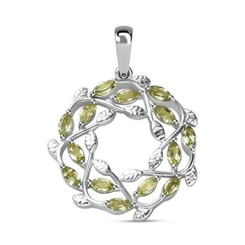 Peridot Anh&auml;nger 925 Silber rhodiniert ca. 1,09 ct.