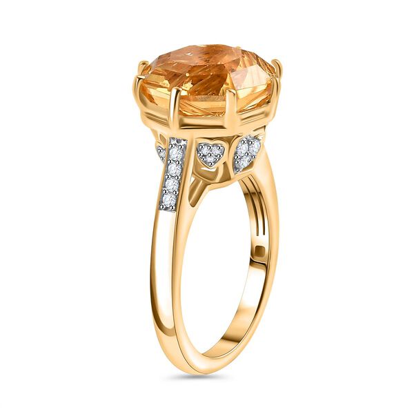 Citrin und Zirkon Ring - 6 ct. image number 5