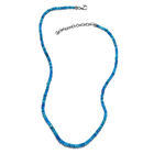 Miami Blau Welo Opal-Halskette, 45 cm, 925 Silber Platin-&Uuml;berzug ca. 30,87 ct
