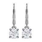 Moissanit Ohrringe 925 Silber platiniert ca. 1.56 ct