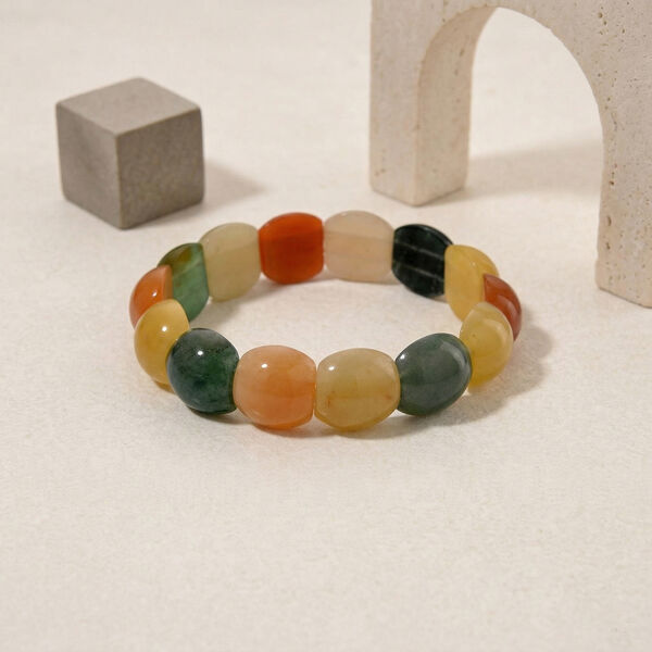 Mehrfarbiges Aventurin Armband, flexibel, a. 200.00 ct image number 2
