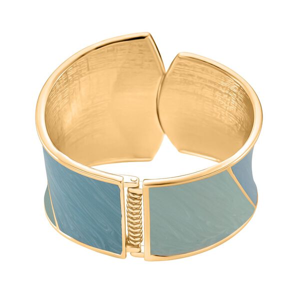 Emaille-Armreif im Colorblock-Design, 17cm, Blau image number 5