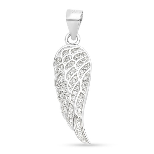 LUSTRO STELLA Weißer Zirkonia Anhänger 925 Silber rhodiniert ca. 0,50 ct image number 0