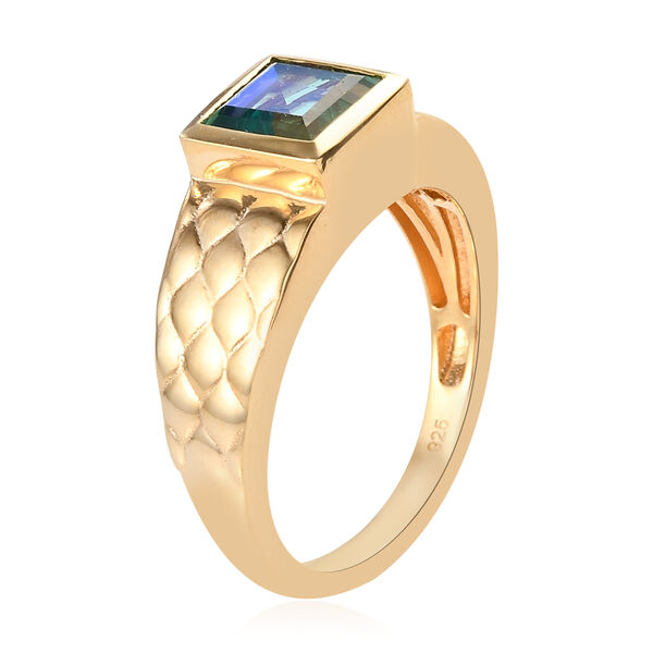 Pfau Triplett Quarz-Ring, 925 Silber Gelbgold Vermeil  ca. 1,76 ct image number 5