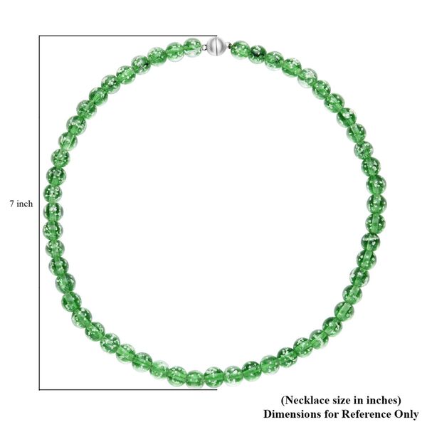 Gr&uuml;ne Murano-Stil Glas Halskette ca. 50 cm, nickelfreie Legierung, 329.00 ct image number 6