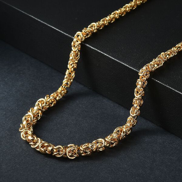 Handgefertigte Verlaufs K&ouml;nigskette ca. 50 cm, 925 Silber 750 Gelbgold Vermeil ca. 25,86g image number 2