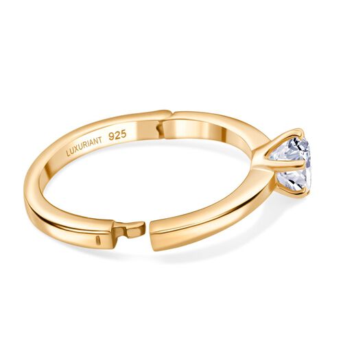 LUXURIANT DIAMOND - Lab Grown Diamant SI Ring 925 Silber 750 Gelbgold Vermeil (Größe 18.00) ca. 1.00 ct image number 6
