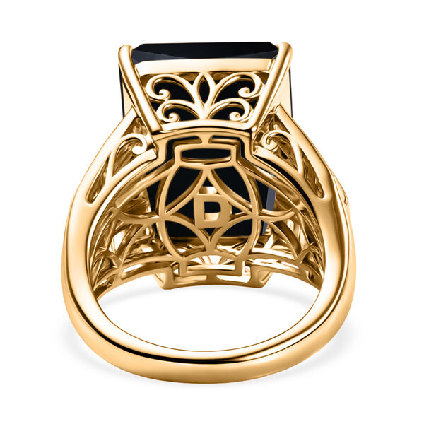 D'Joy schwarzer Spinell und Moissanit Ring und Anh&auml;nger mit 50cm Kette image number 13