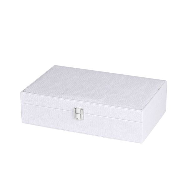 Premium Schmuckbox mit Silberpoliertuch, 32x20x8,7 cm, Wei&szlig; image number 8