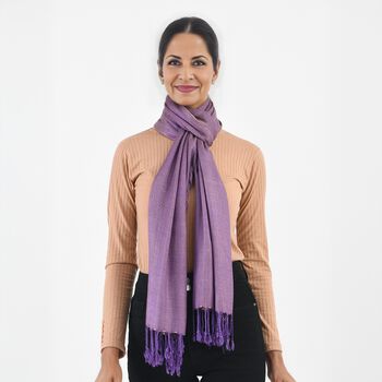 Superweicher doppelgewebter Schal, 70x170 cm, Lila