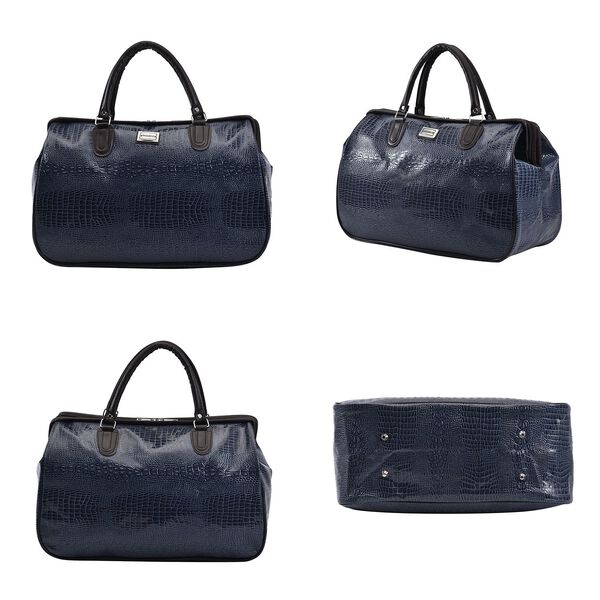 Passage Reisetasche aus naturfreundlichem Kunstleder, 45x20x32cm, Blau image number 4