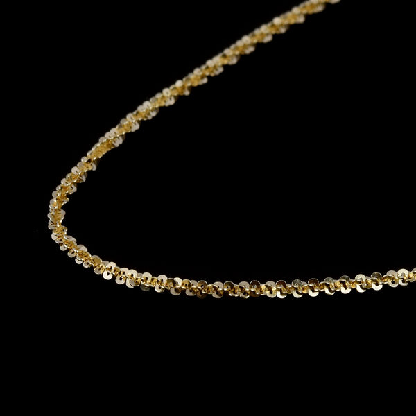 Italienische, alternative Margarita-Kette, ca. 60 cm, 925 Silber Gold-Überzug image number 0