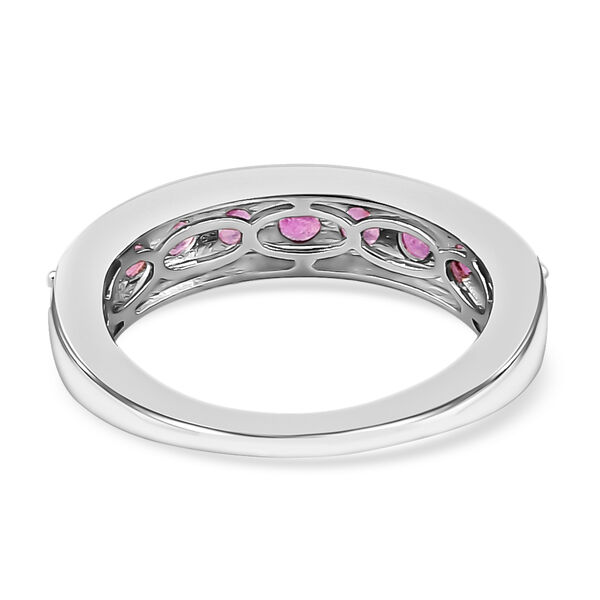 Ilakaka Rosa Saphir (Fissure gefüllt)-Ring, 925 Silber platiniert (Größe 19.00), ca. 1.64 ct image number 6