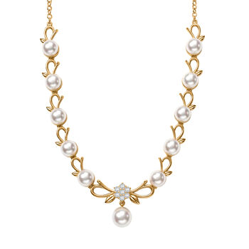 EVER TRUE S&uuml;&szlig;wasser Perle (9-9.5 mm) Halskette ca. 50 cm Nickelfreies Messing