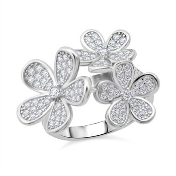 Lustro Stella Wei&szlig;er Zirkonia Ring 925 Silber rhodiniert (Gr&ouml;&szlig;e 19.00),