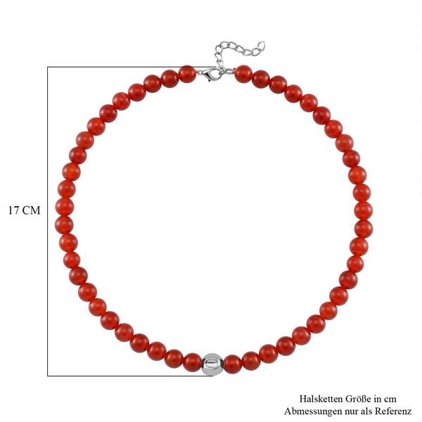 Rote Achat-Halskette, 50 cm - 365 ct. image number 5