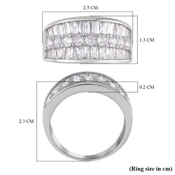 Wei&szlig;er Zirkonia Ring, (Gr&ouml;&szlig;e 16.00), silberfarben, ca. 4.00 ct image number 5