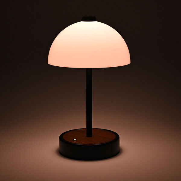 LIVEMORE Designer-Stil Tischlampe im Kuppeldesign mit Touch-Steuerung, 16x16x26,5cm, Schwarz image number 5