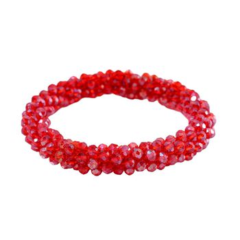 Rote Magie Farbe Kristall Armband, flexibel (ca. 18 - 19 cm)